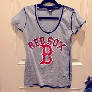 Ladies Boston Red Sox v-neck t-shirt